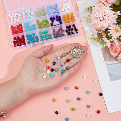 225Pcs 15 Colors Opaque Glass Beads Strands&nbsp;GLAA-PA0001-67