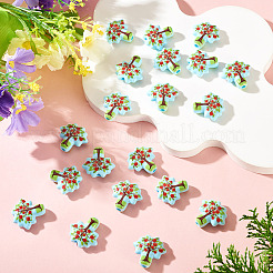 20pCS Printed Opaque Acrylic Beads&nbsp;OACR-TA0004-75A