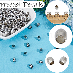 120Pcs 304 Stainless Steel European Beads&nbsp;STAS-BBC0009-79P