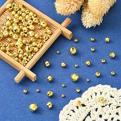 150Pcs 5 Style Brass Round Beads&nbsp;KK-CJ0002-10
