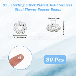 80Pcs 304 Stainless Steel Spacer Beads&nbsp;STAS-BBC0008-27C-P