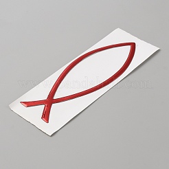 PVC Self Adhesive Jesus Fish Car Stickers&nbsp;STIC-WH0004-36A