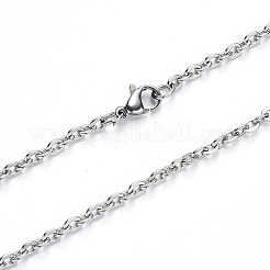Non-Tarnish 304 Stainless Steel Cable Chain Necklace&nbsp;NJEW-S420-004P