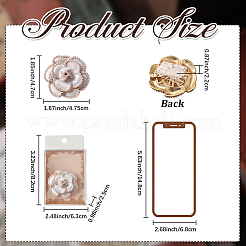 Flower Alloy Enamel & Plastic Pearl Clips&nbsp;AJEW-WH20130-221A-02