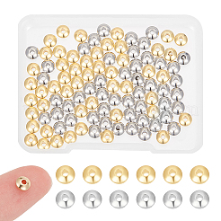 100Pcs 2 Colors 304 Stainless Steel Smooth Rondelle Beads&nbsp;STAS-UN0057-09