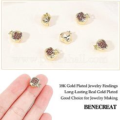 Brass Micro Pave Chocolate Cubic Zirconia Charms&nbsp;KK-BC0009-05
