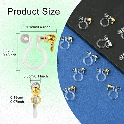 12Pcs 2 Colors 304 Stainless Steel and Plastic Clip-on Earring Findings&nbsp;KY-FS0001-28