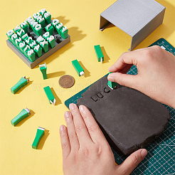 Plastic Uppercase Letter Clay Stamp Sets&nbsp;DIY-WH0750-114B