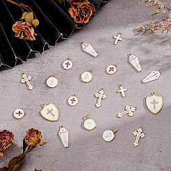 36Pcs 6 Styles Alloy & Brass Enamel Pendants&nbsp;FIND-AR0004-72