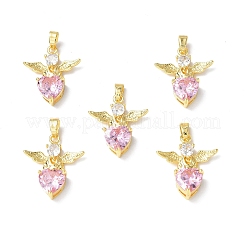 Brass Rhinestone Pendants&nbsp;KK-P223-21G-01