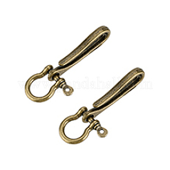 2Pcs Alloy Shackle Clasps with S Hook Clasps&nbsp;FIND-PH0026-11B-AB