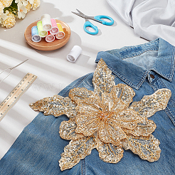 Resin Polyester Flowers for Accessory Clothes&nbsp;DIY-WH0037-48A-02