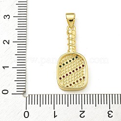 Rack Plating Brass Micro Pave Cubic Zirconia Pendants&nbsp;KK-Z067-13G