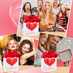 1Pc Valentine's Day Themed Heart Printed Paper Bags&nbsp;ABAG-SP0001-11A