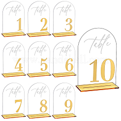 10Pcs Number 1~10 Acrylic Table Place Cards&nbsp;AJEW-WH0596-824