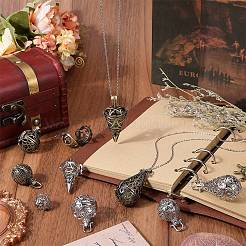 10Pcs 10 Styles Brass Cage Pendants&nbsp;KK-SC0004-27