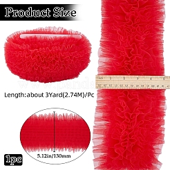 3 Yards Polyester Pleated Lace Trim&nbsp;OCOR-GF0003-99B-04