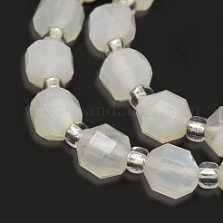 Grade A Natural White Moonstone Beads Strands&nbsp;G-O201B-40