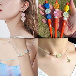 50Pcs UV Plating Rainbow Iridescent Acrylic Beads&nbsp;PACR-CJ0001-28
