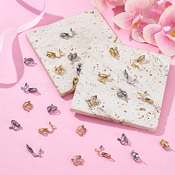 48Pcs 2 Colors 304 Stainless Steel Clip-on Earring Findings&nbsp;STAS-ME0001-65