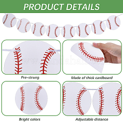 8Pcs Sports Party Decoration Paper Banner&nbsp;AJEW-CN0007-14D