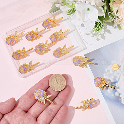 12Pcs Flower Enamel Pins&nbsp;JEWB-SC0002-04