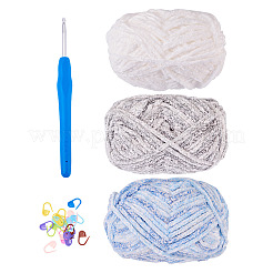 3 Rolls Polyester Chenille Wool Yarn&nbsp;OCOR-MB0001-06C