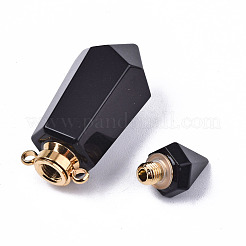 Faceted Natural Obsidian Pendants&nbsp;G-T131-15A