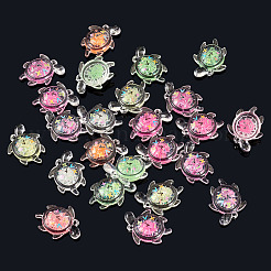 30Pcs Transparent Acrylic and Glitter Powder Pendants&nbsp;TACR-TA0001-91