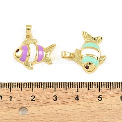 Brass Enamel Pendants&nbsp;KK-I477-05G-01