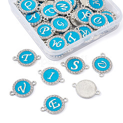 26 Letters Alloy Enamel Links Connectors&nbsp;ENAM-TA0002-19B