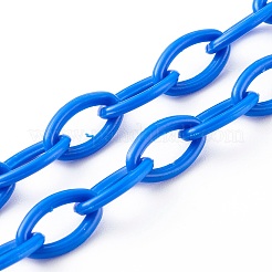3Pcs 3 Colors Personalized ABS Plastic Cable Chain Necklaces&nbsp;NJEW-JN03484-02