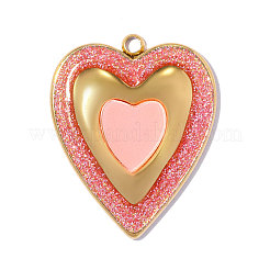 304 Stainless Steel Enamel Pendants&nbsp;STAS-OY018-17G