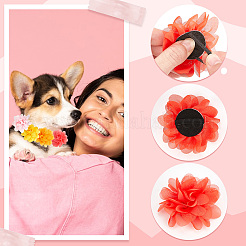 40Pcs 20 Colors Polyester Flower Ornament Accessories&nbsp;DIY-BBC0002-17