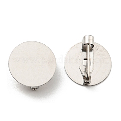 Non-Tarnish 201 Stainless Steel Tray Brooch&nbsp;STAS-Q246-01C-P
