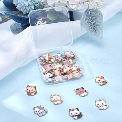32Pcs 8 Styles Zinc Alloy Enamel Pendants&nbsp;ENAM-BM0001-24
