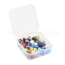48Pcs Handmade Millefiori Glass Beads&nbsp;LK-YW0001-02B