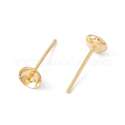 Rack Plating Brass Stud Earring Findings&nbsp;KK-G433-05B-G