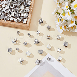 130Pcs 13 Styles Tibetan Style Alloy European Beads&nbsp;MPDL-ME0001-02