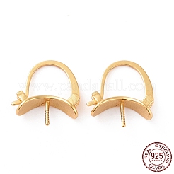 925 Sterling Silver Hoop Earring Findings&nbsp;STER-D035-25G