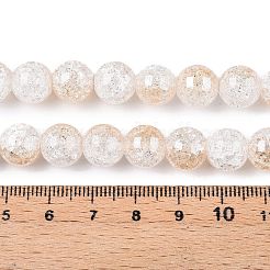 Electroplated Crackle Glass Beads Strands&nbsp;X-EGLA-N014-10mm-02