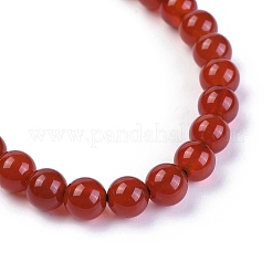 Natural Garnet/Carnelian(Dyed & Heated) Braided Bead Bracelets&nbsp;BJEW-JB04337-02