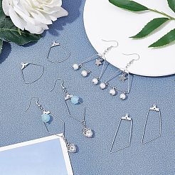 48 Pcs 4 Styles 304 Stainless Steel Pendants&nbsp;STAS-UN0022-08P