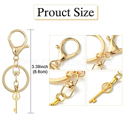 304 Stainless Steel Initial Letter Key Charm Keychains&nbsp;KEYC-YW00004-01