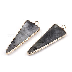 Natural Black Moonstone Pointed Pendants&nbsp;G-N326-56A
