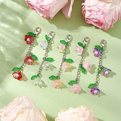 Lily of the Valley Acrylic & Glass Pendant Decorations&nbsp;HJEW-JM02419