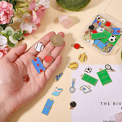 3 Bags Sports Alloy Enamel Pendants&nbsp;ENAM-CA0001-95