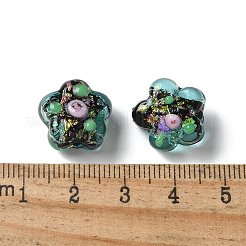 Handmade Foil Lampwork Beads Strands&nbsp;FOIL-Z001-02C