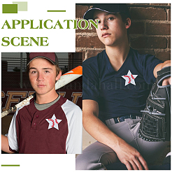 20Pcs Star with Baseball Pattern Computerized Embroidery Cloth Iron on/Sew on Patches&nbsp;PATC-BC0001-27