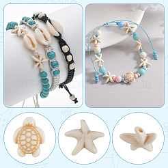 400Pcs 2 Styles Acrylic Imitation Turquoise Beads&nbsp;OACR-SC0002-25